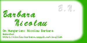 barbara nicolau business card